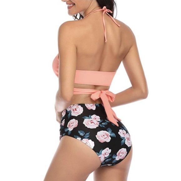 BeachQueen Halter High Waisted Wrap Bikini Set S - Picture 3 of 7